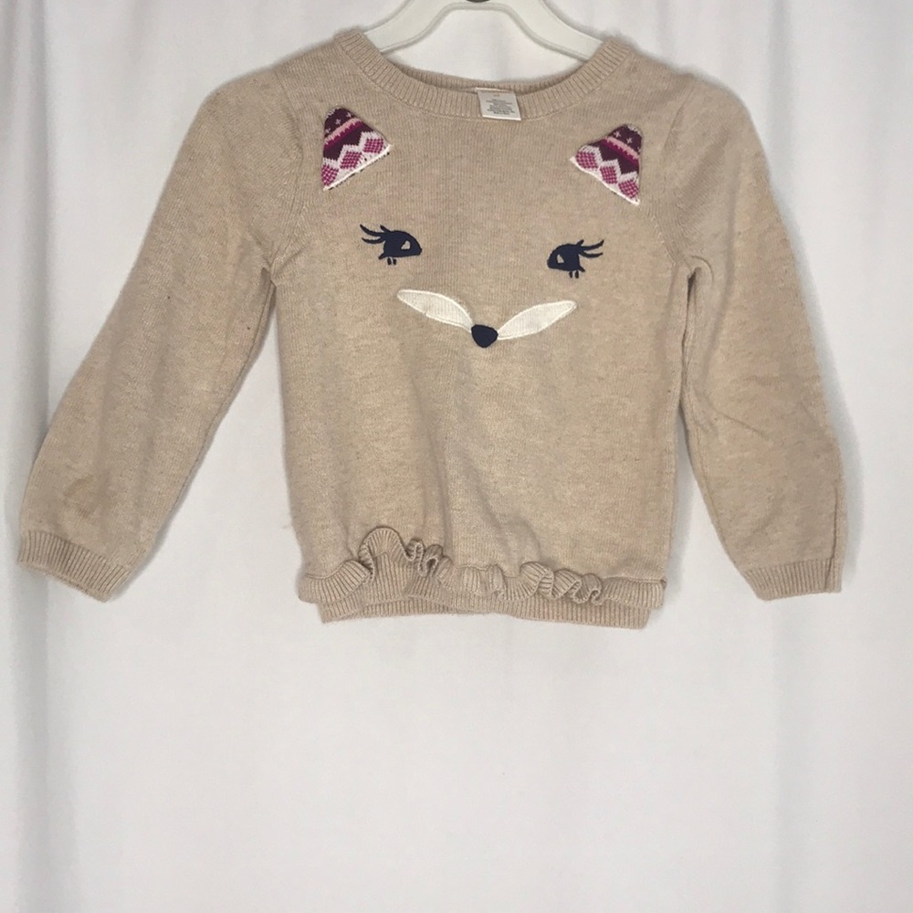 Gymboree Fox Sweater Size 5t runs small